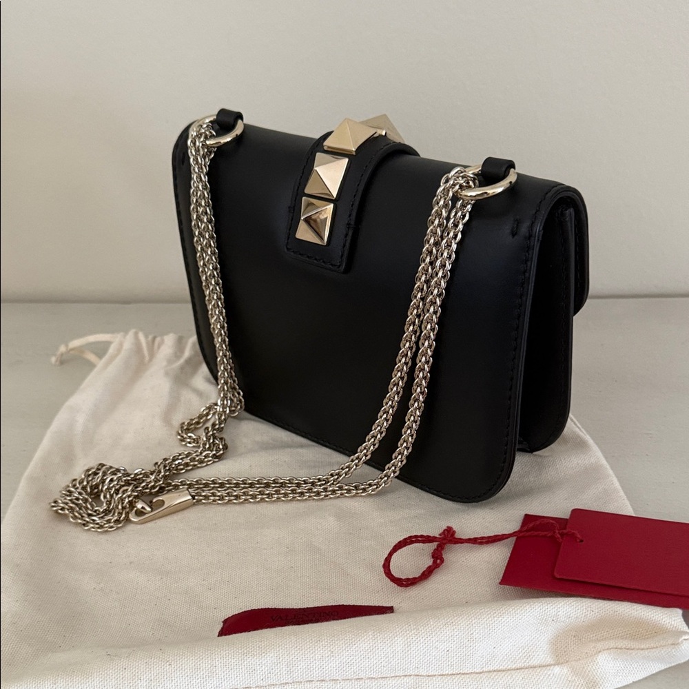 Valentino Black Crossbody Bag with Silver Studs - Picture 3 of 8